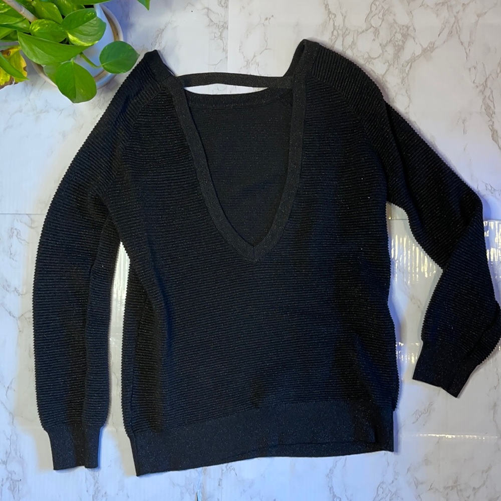 H&M - Keyhole Back Glitter Sweater